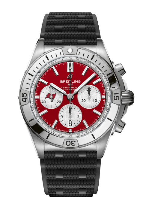 Review Breitling CHRONOMAT B01 42 NFL TAMPA BAY BUCCANEERS EDITION Replica watch AB01342B1K7S1 - Click Image to Close